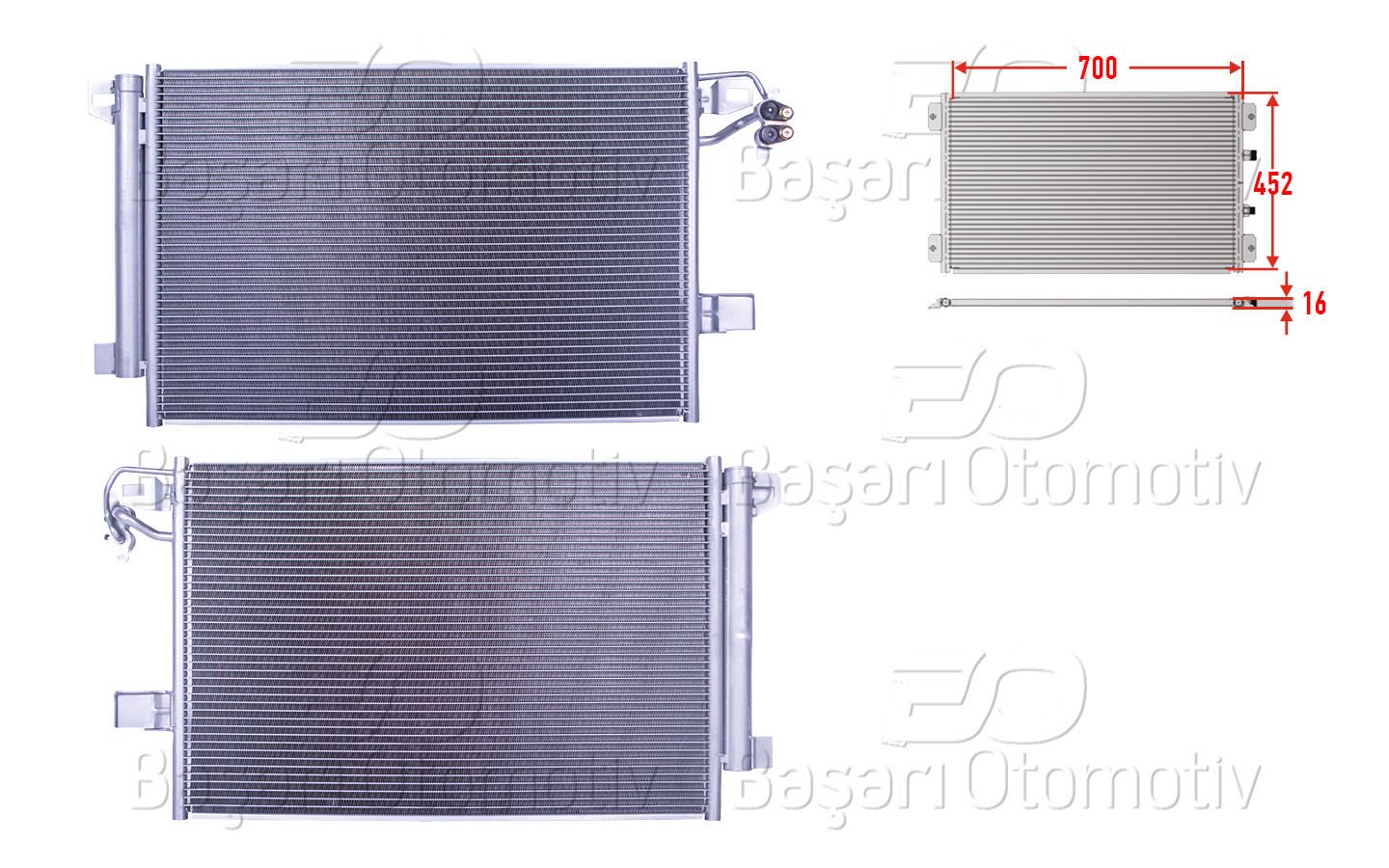 Klıma Radyatoru 700X452x16 Vw T6 2.0 Tdı 2.0 Btdı 7E0820411C