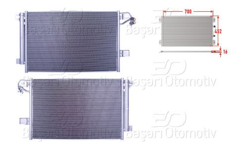 Klıma Radyatoru 700X452x16 Vw T6 2.0 Tdı 2.0 Btdı 7E0820411C