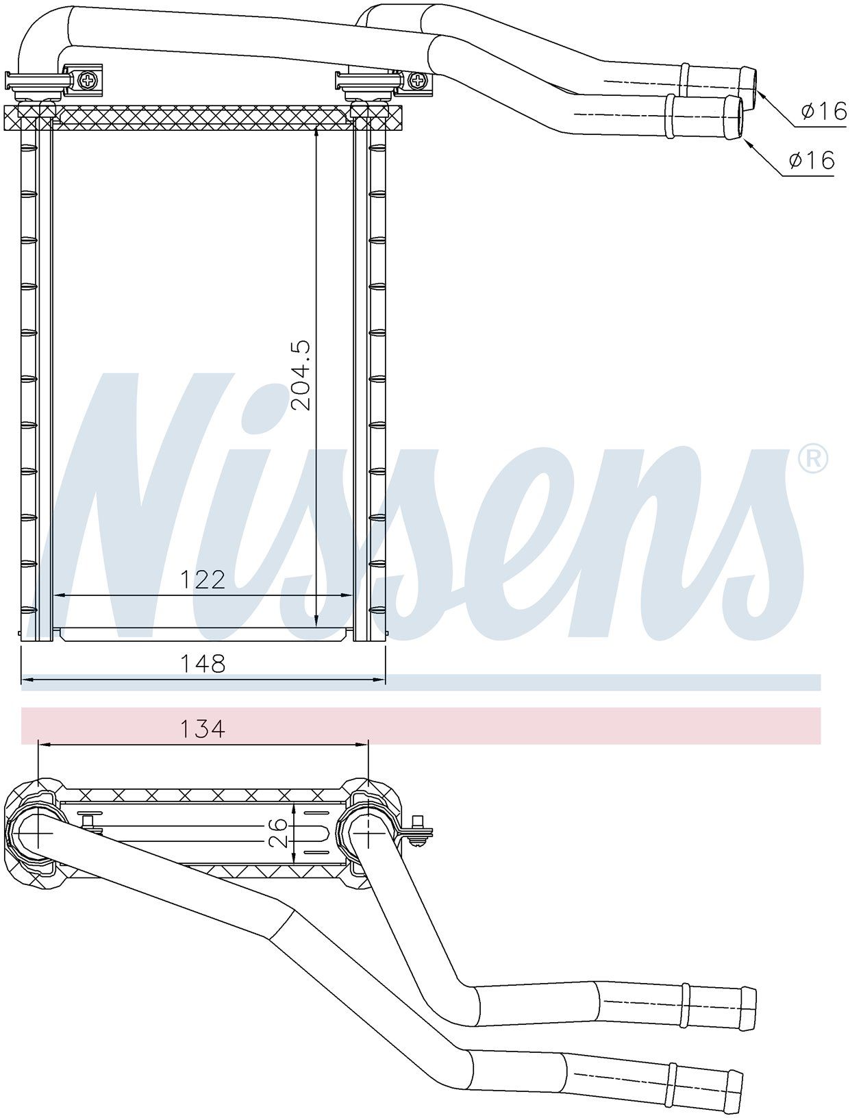 Kalorıfer Radyatoru Brazıng 123X207 Mm Suzukı Swıft Sx4 Swıft4 1.2 [74120]