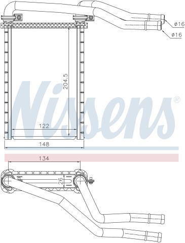 Kalorıfer Radyatoru Brazıng 123X207 Mm Suzukı Swıft Sx4 Swıft4 1.2 [74120]