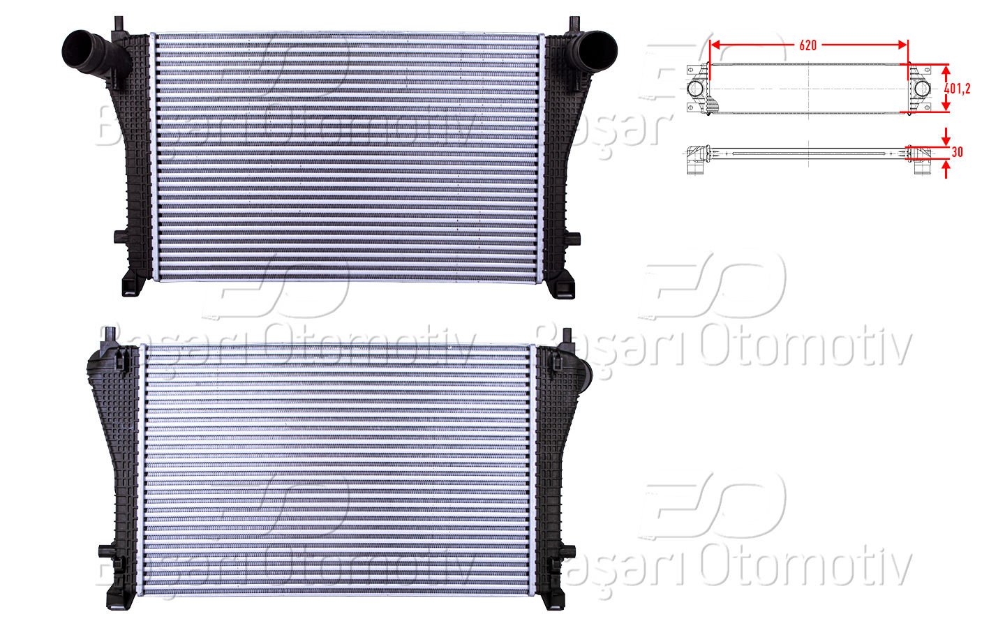 Turbo Radyatoru (Intercooler) 620X401,2X30 Vw Gol 5Q0145803K
