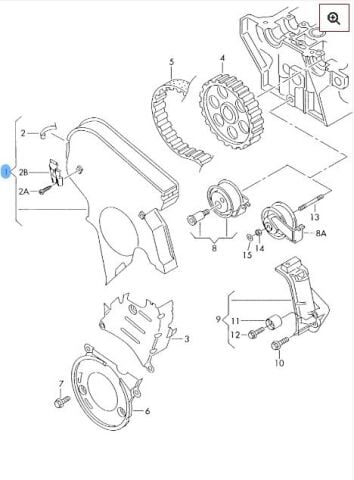 Orijinal Triger Üst Kapağı Volkswagen Passat 1.8 AWT 2001- 06B109108A