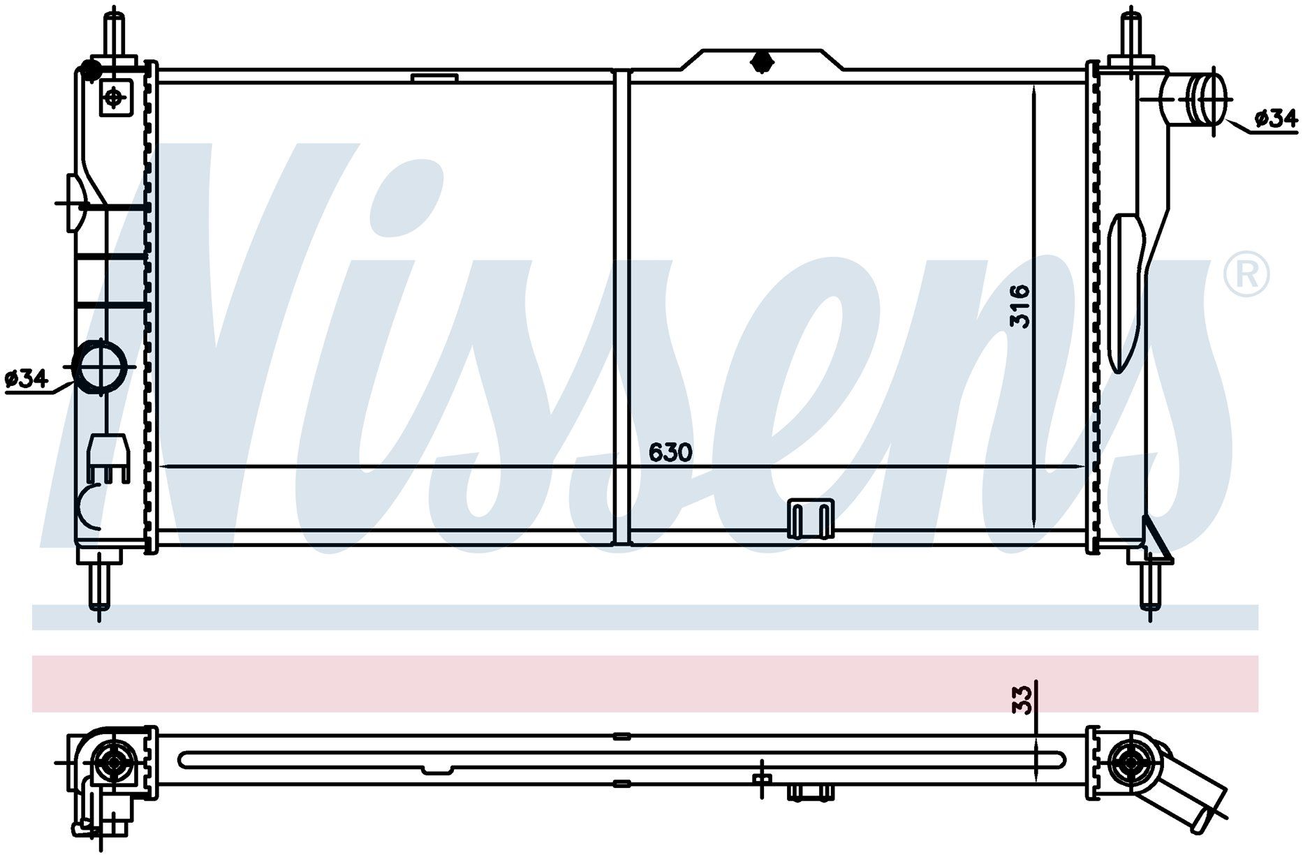 Su Radyatoru Mekanık Mt 630X322x34 Opel Kadett E 1302027