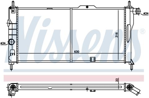 Su Radyatoru Mekanık Mt 630X322x34 Opel Kadett E 1302027