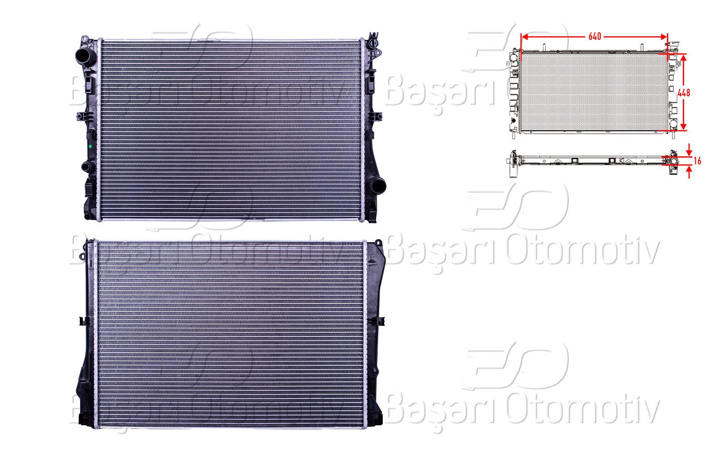 Su Radyatoru Brazıng Mt 640X448x16 Mercedes-Benz  0995002103
