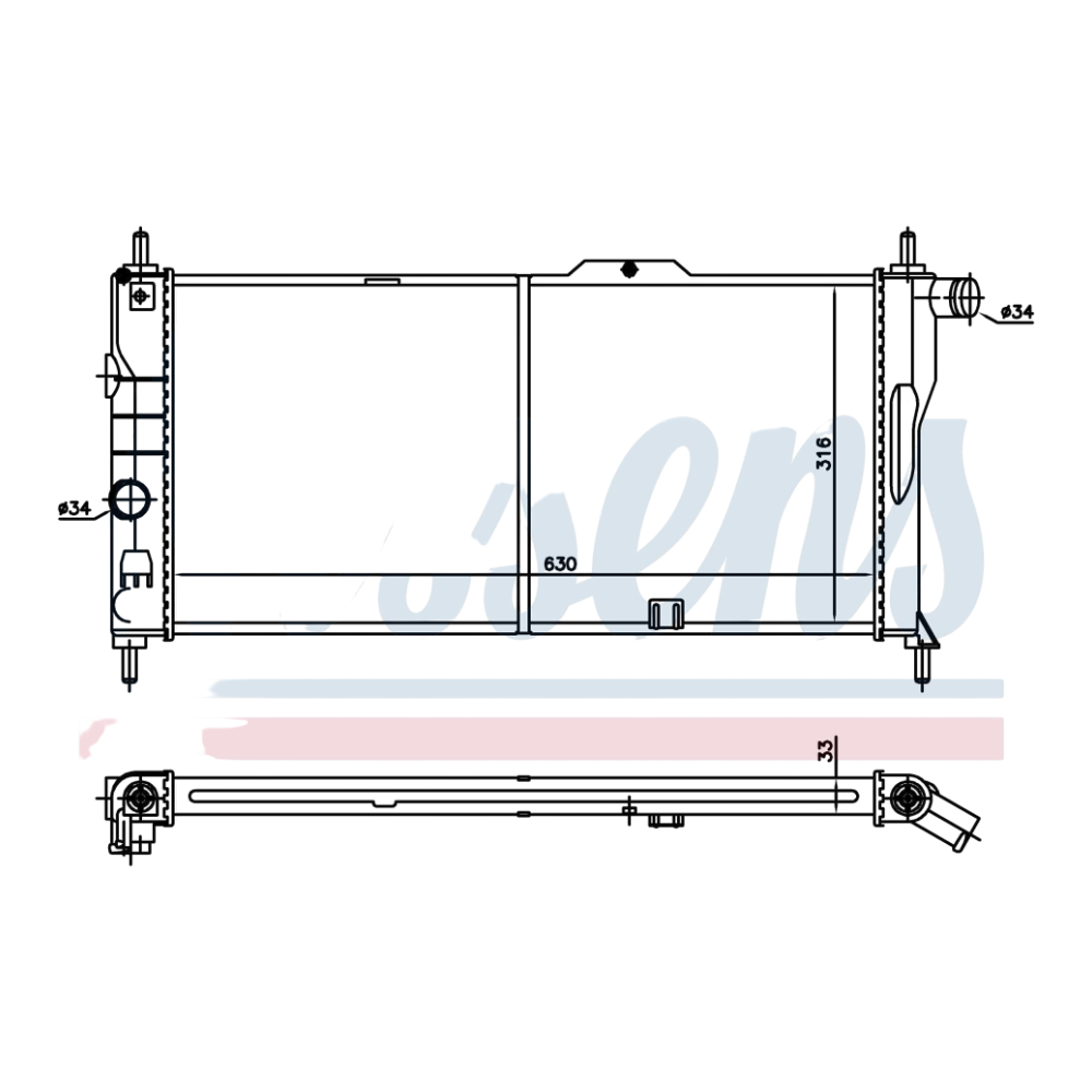 Su Radyatörü Opel Kadett E 1984-1991 1300126 1302027 3054012 632731 90299349 90442550