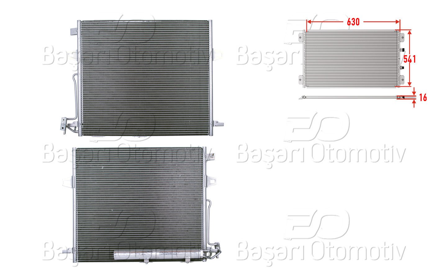 Klıma Radyatoru 630X541x16 Mercedes-Benz Ml320 06 2515000054