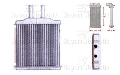 Kalorıfer Radyatoru Brazıng 170X163 Mm Chevrolet La 96554446