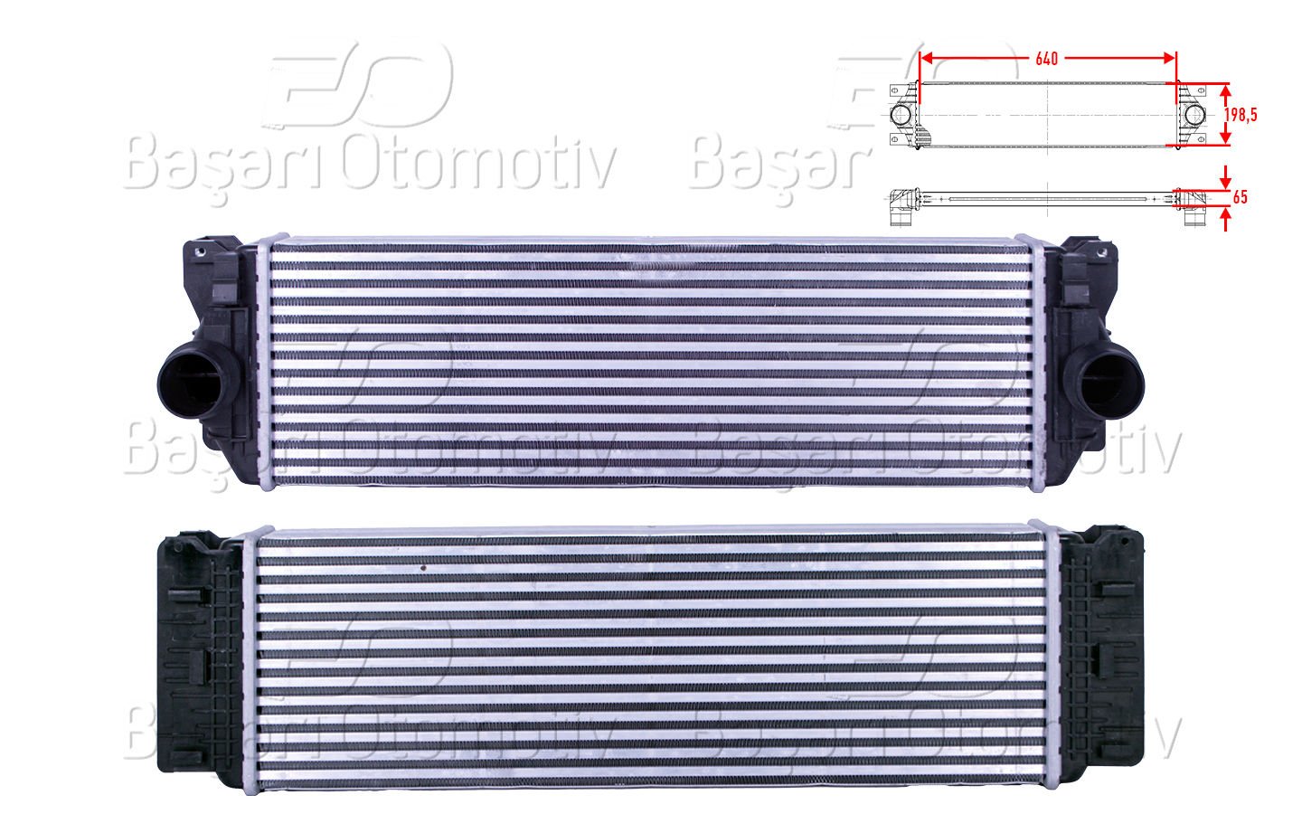Turbo Radyatoru (Intercooler) 640X198,5X65 Merced 9065010201