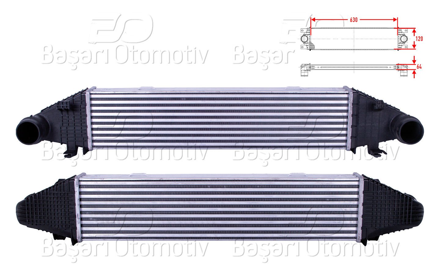Turbo Radyatoru (Intercooler) 630X120x64 Mercedes 2045000000