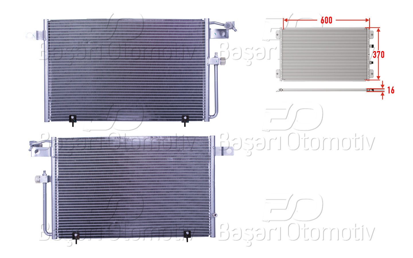 Klıma Radyatoru 600X370x16 Audı 100 C4 2.4 1991- 4A0260403AB