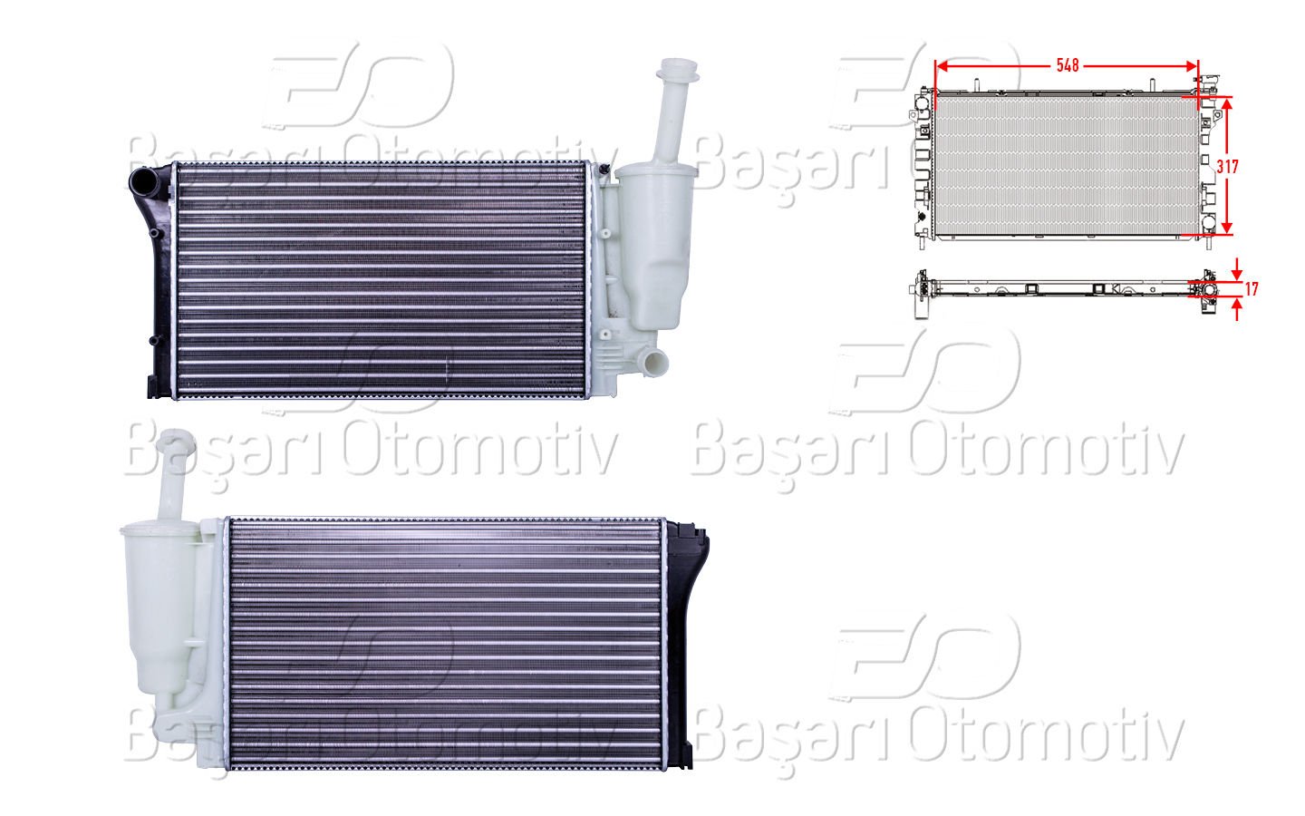 Su Radyatoru Mekanık Mt 548X317x17 Fıat Panda 1.1 1 51779915