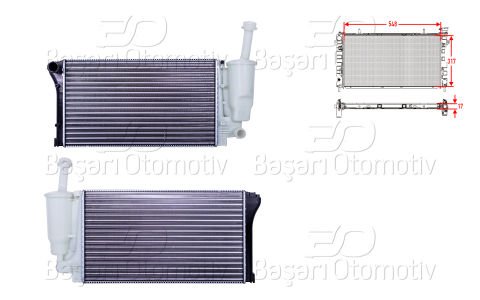 Su Radyatoru Mekanık Mt 548X317x17 Fıat Panda 1.1 1 51779915