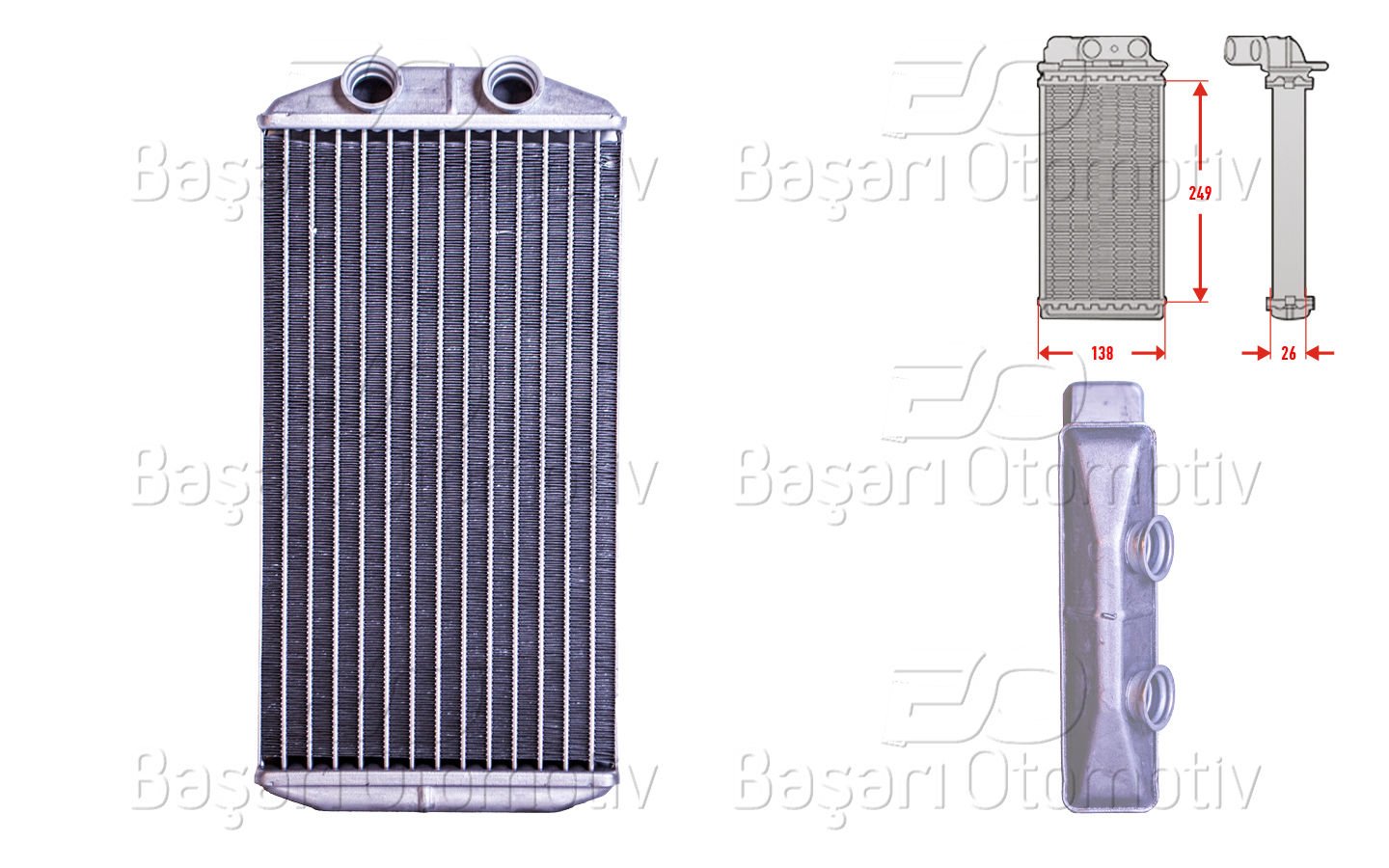 Kalorıfer Radyatoru Brazıng 267X131 Mm Peugeot301 1.6 Hdı 12 > [1609171580]