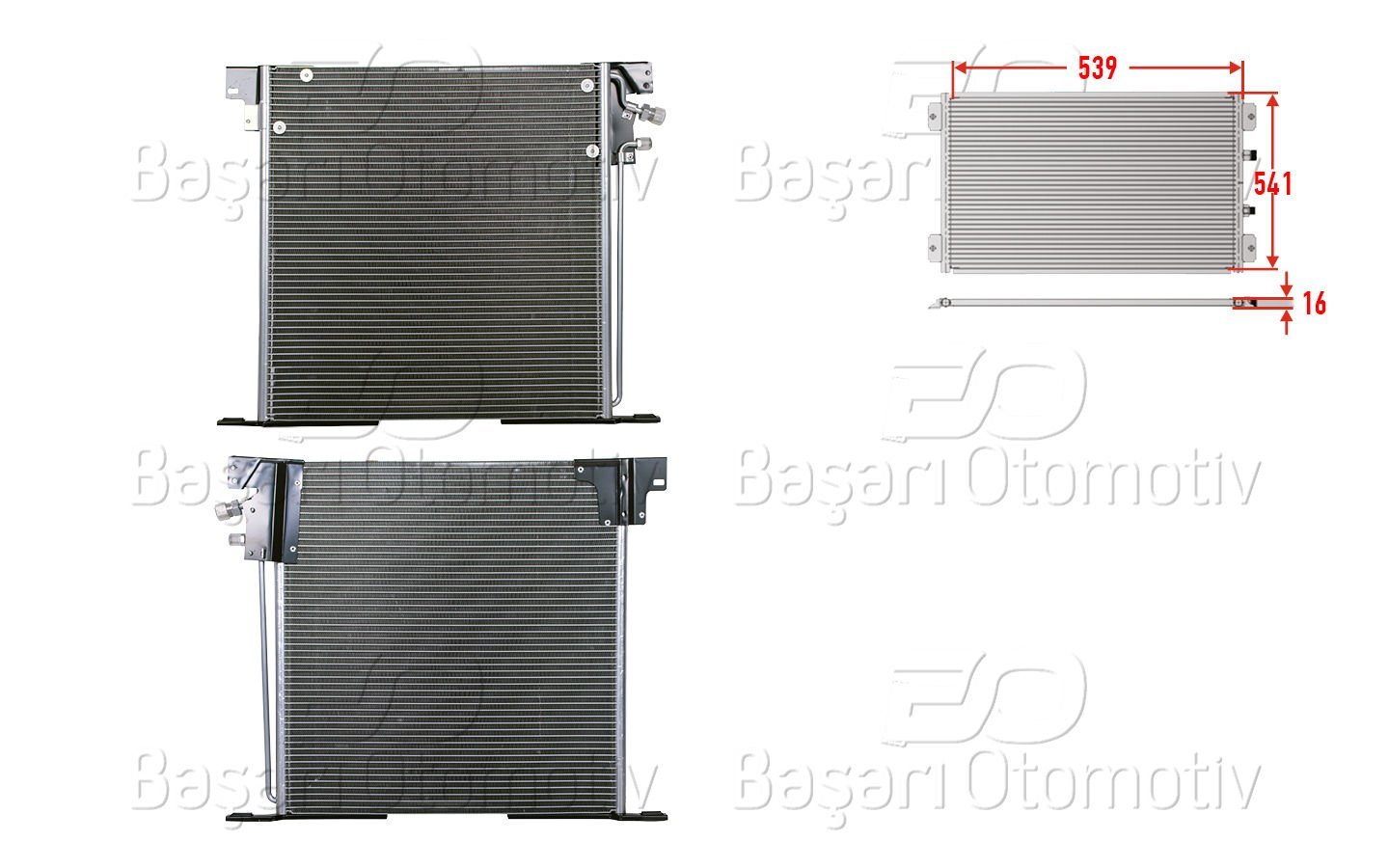 Klıma Radyatoru 539X541x16 Mercedes-Benz Vıto 97- 6388350170