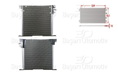 Klıma Radyatoru 539X541x16 Mercedes-Benz Vıto 97- 6388350170