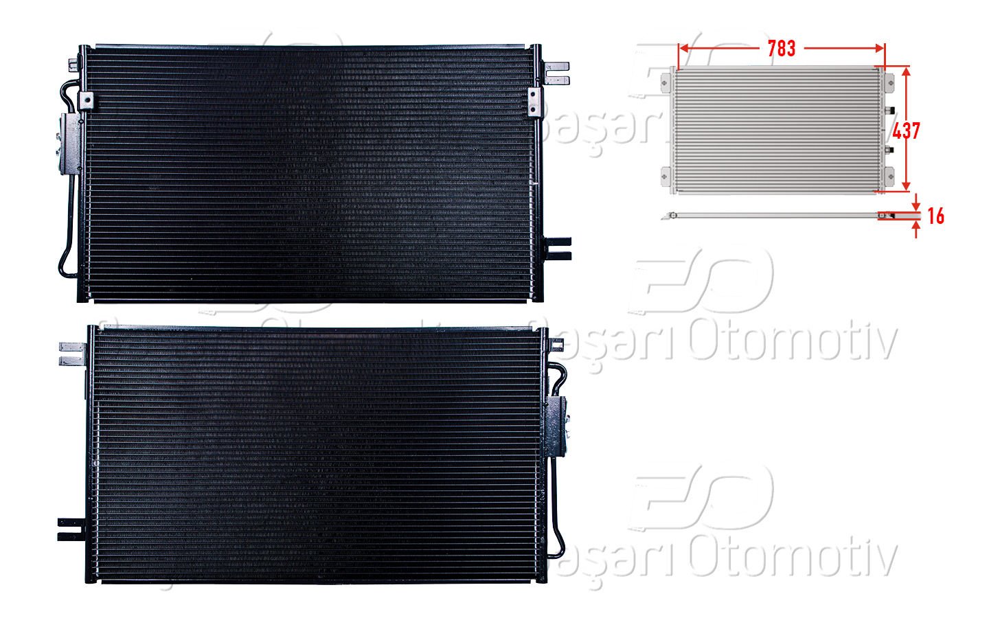 Klıma Radyatoru 783X437x16 Chrysler Voyager 2.8Crd 5142490AA