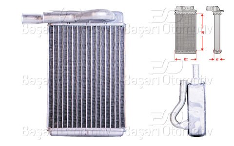Kalorıfer Radyatoru Brazıng Mt-At 195X152 Mm Hyundaı S 97123