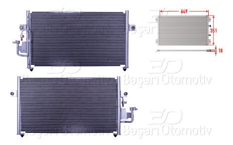 Klıma Radyatoru 649X351x18 Hyundaı Elantra 2 1.5 1.6 1 97606