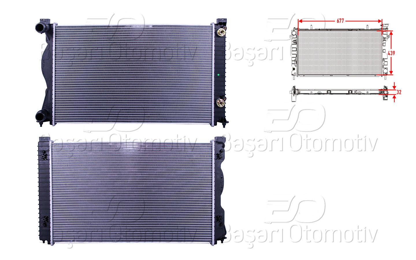 Su Radyatoru Brazıng Manuel 677X439x32 Mm Audı A6 4F0121251Q
