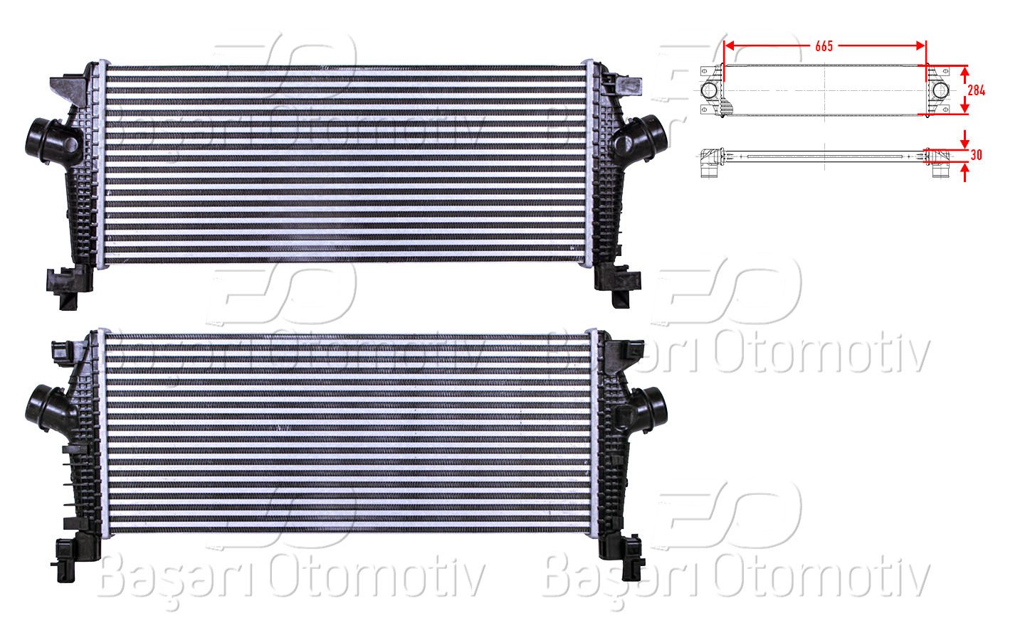 Turbo Radyatoru (Intercooler) 665X284x30 Opel Insıgn 1302216