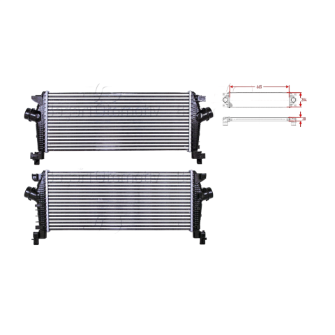 Turbo Radyatörü (Intercooler) Opel Insignia - Astra J - Zafira Tourer C - Chevrolet Cruze 1.4 2011- 1302216