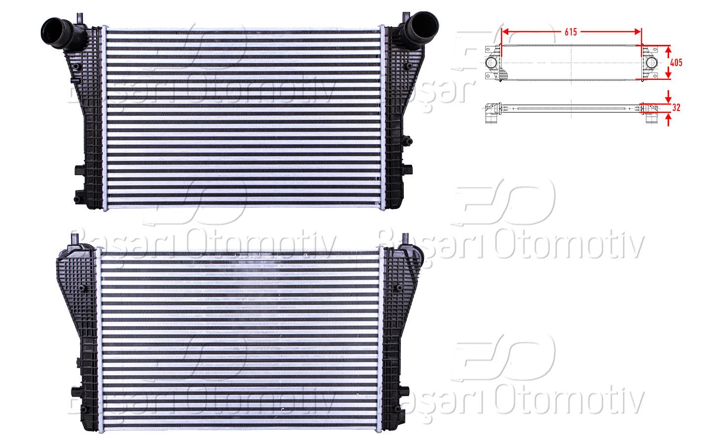 Turbo Radyatoru (Intercooler) 615X405x32 Vw Jett 1K0145803AF