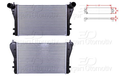 Turbo Radyatoru (Intercooler) 615X405x32 Vw Jett 1K0145803AF