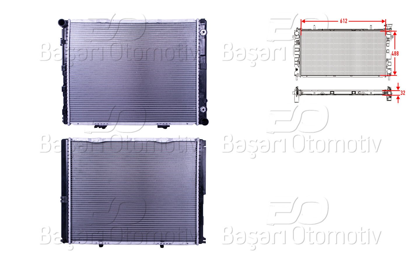 Su Radyatoru Brazıng Mt-At 612X488x32 Mercedes-Be 1245000002