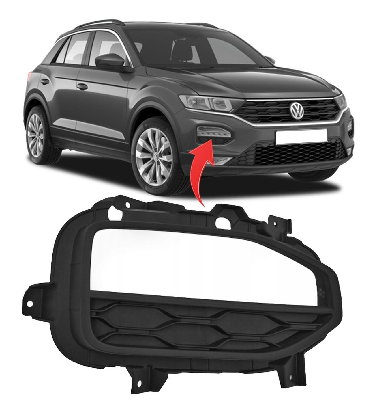 T-Roc 18-21 Gündüz Led Izgarası Sağ 2GA853212D