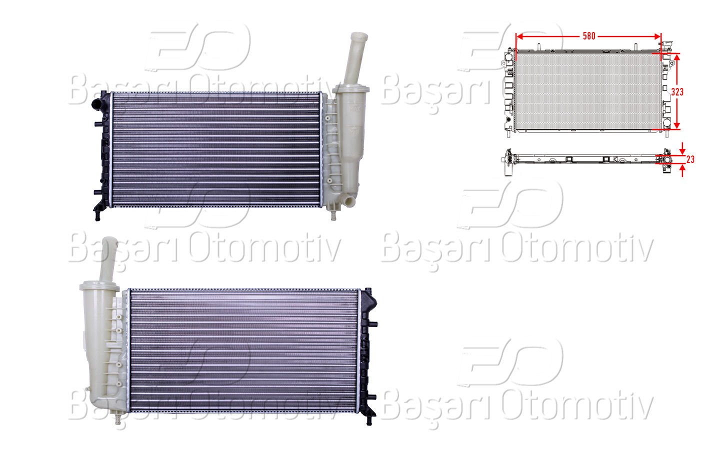 Su Radyatoru Mekanık Mt 580X323x23 Fıat Idea 1.2 16 51724183