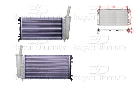 Su Radyatoru Mekanık Mt 580X323x23 Fıat Idea 1.2 16 51724183