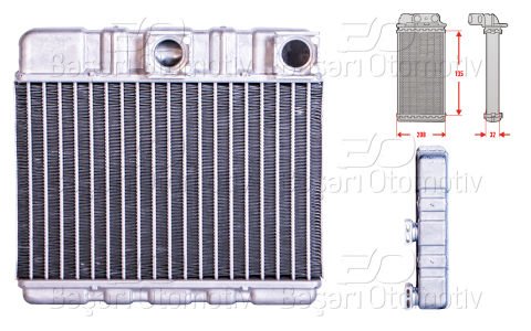 Kalorıfer Radyatoru Brazıng 135X208 Mm Bmw E46 316 I 8372783