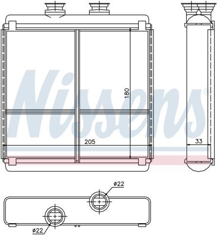 Kalorıfer Radyatoru Brazıng 180X205 Mm Mercedes-B 2048300061