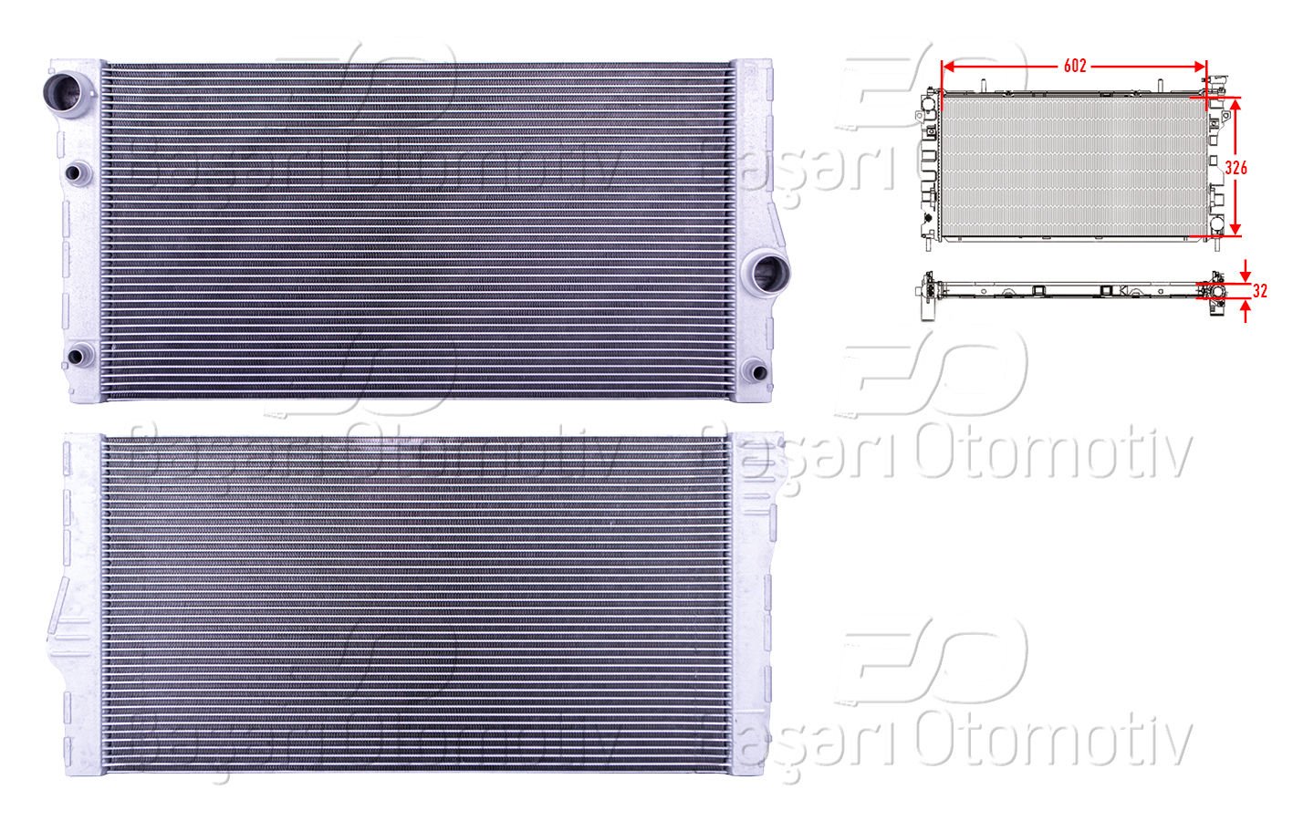 Su Radyatoru Brazıng Mt-At 602X326x32 Bmw 5 Serısı F 7562586