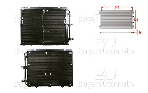 Klıma Radyatoru 608X500x16 Mercedes-Benz 140 91-9 1408300670