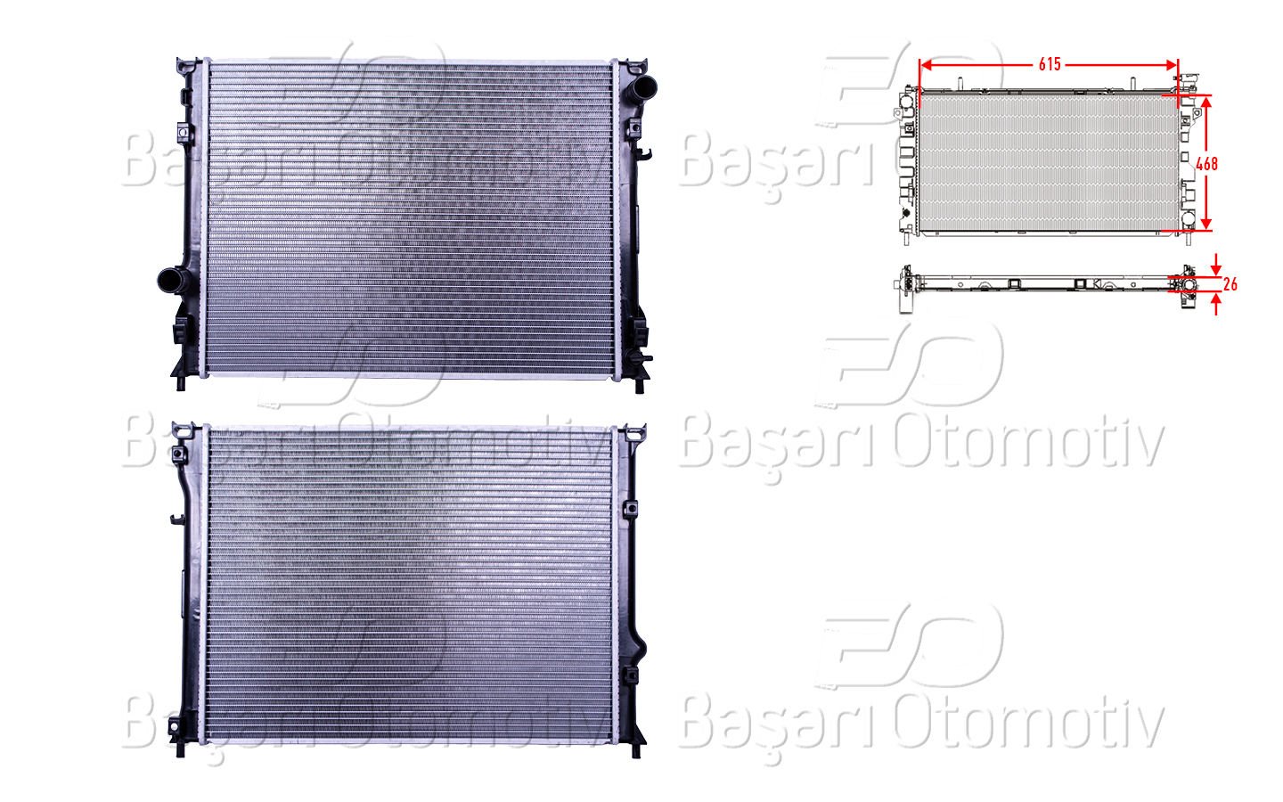 Su Radyatoru Brazıng Mt At 615X468x26 Chrysler 300 5137691AA