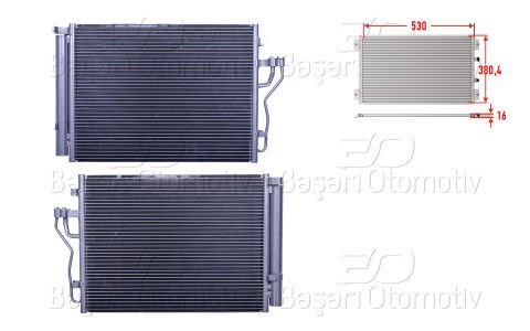 Klıma Radyatoru 530X380,4X16 Hyundaı Ix35. Kıa Sportag 97606