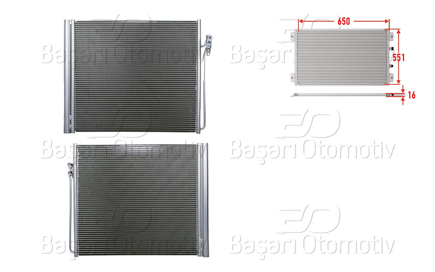 Klıma Radyatoru 650X551x16 Range Rover 4.2. 4.4 05> LR010843