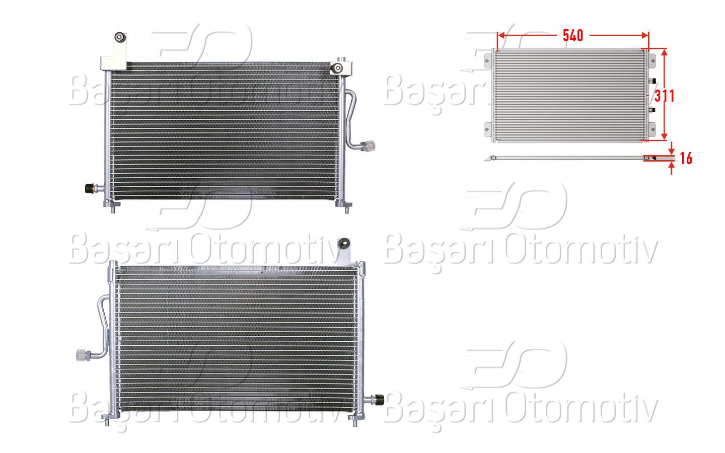 Klıma Radyatoru 540X311x16 Daewoo Matız 01> 96566331