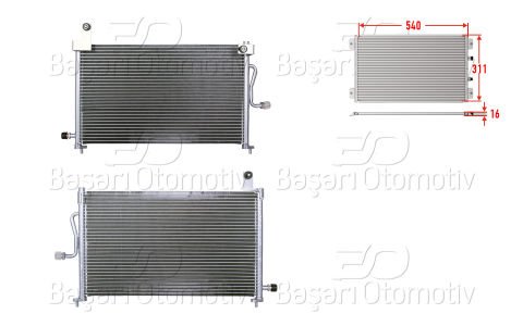 Klıma Radyatoru 540X311x16 Daewoo Matız 01> 96566331