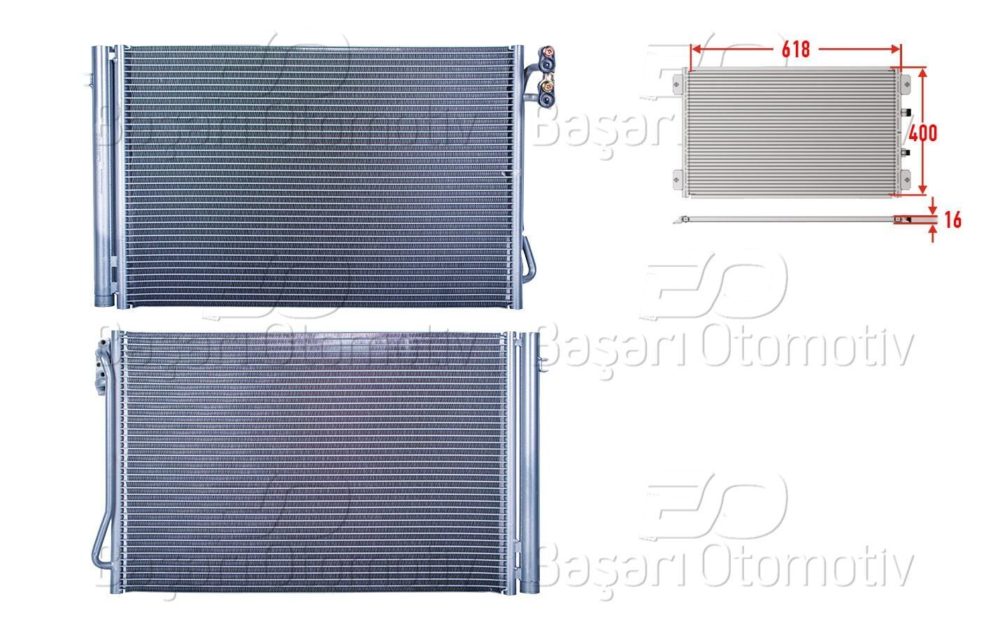 Klima Radyatörü BMW 1 Serisi E81-E82-E87-E88 - 3 Serisi E90-E91-E92-E93 - X1 E84 - Z4 E89 2003-2015 64509169772