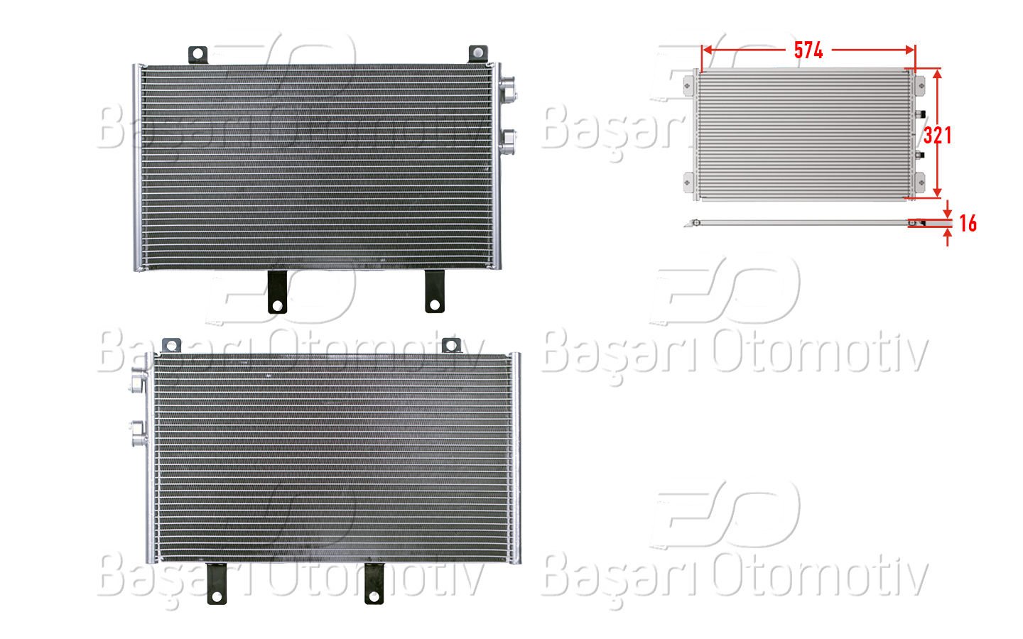 Klıma Radyatoru 574X321x16 Alfa Romeo 145. 146. 155 60610662