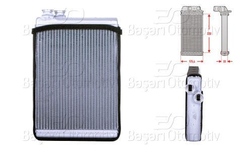 Kalorıfer Radyatoru Brazıng 220X180 Mm Audı A4 A5 8K0898037A