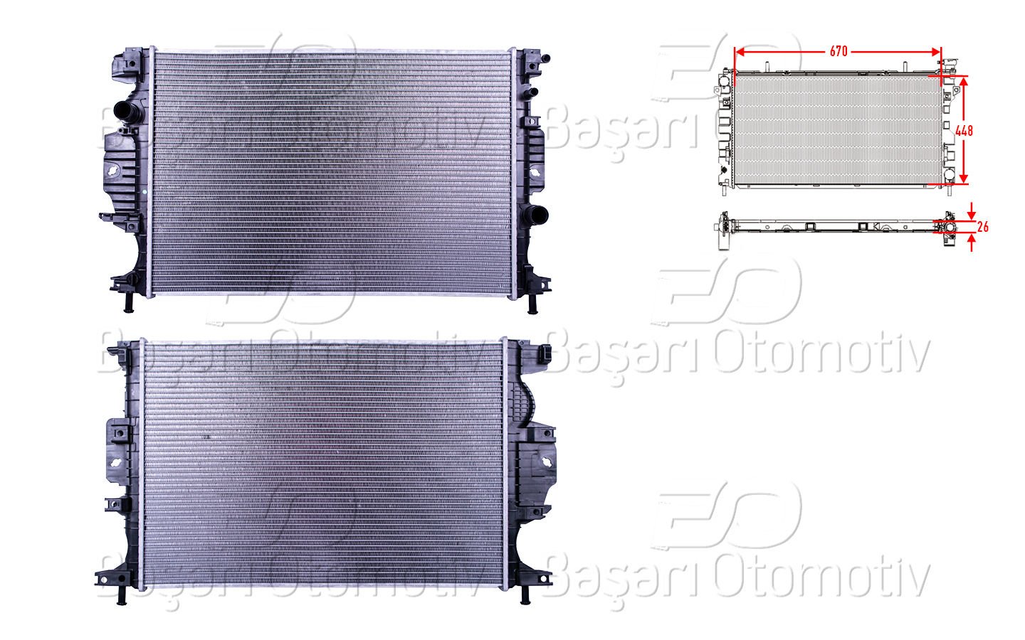 Su Radyatoru Brazıng Mt-At 670X448x26 Ford Mondeo DG938005EA