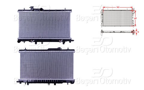 Su Radyatoru Brazıng At 340X687x16 Subaru Impreza 2.0  45111