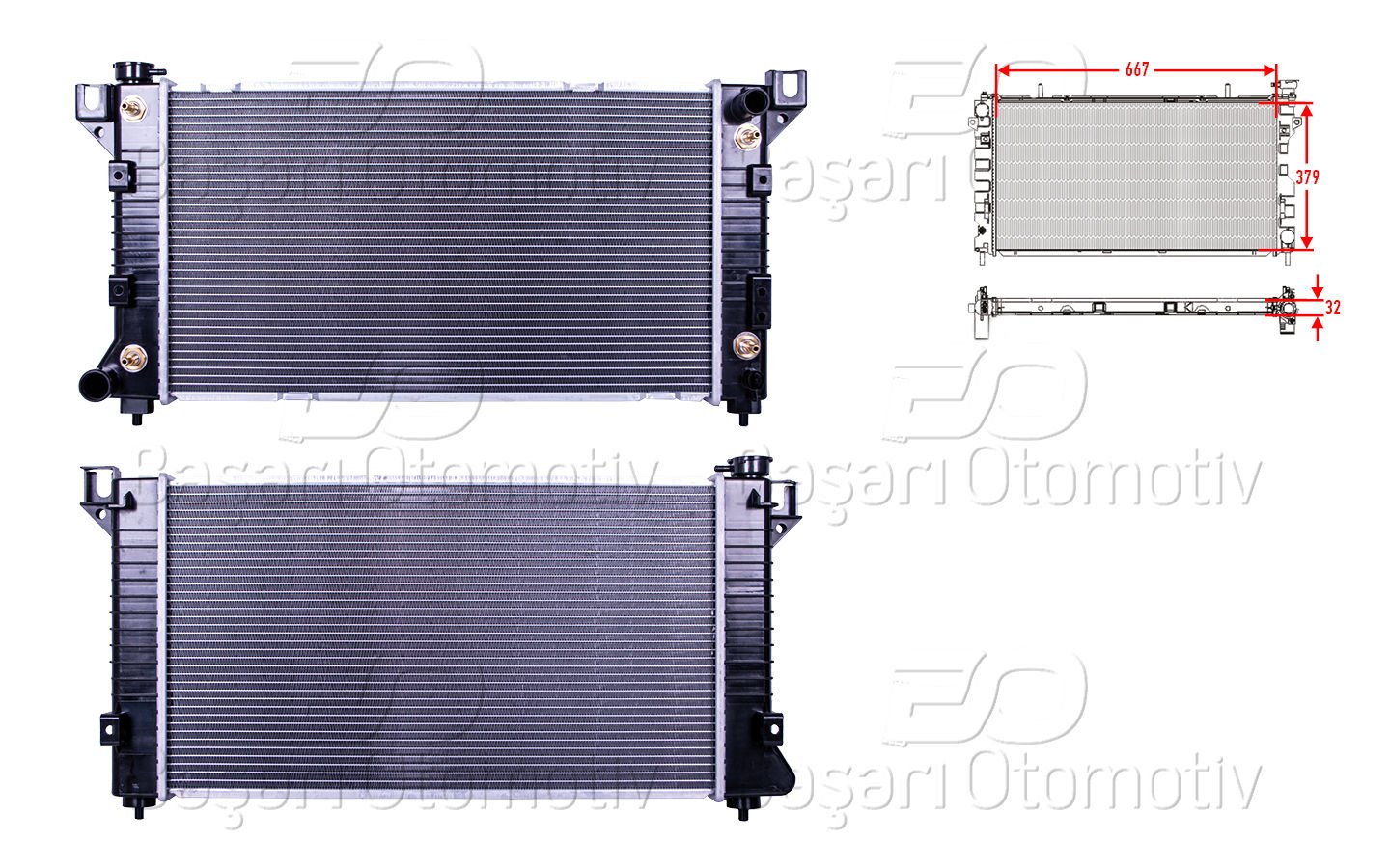 Su Radyatoru Brazıng Mt-At 667X379x32 Chrysler Voyag 4682587