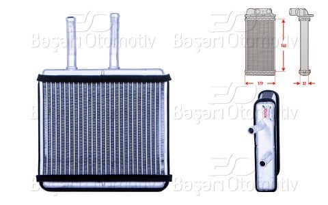 Kalorıfer Radyatoru Brazıng 140X179x32 Mm Suzukı Baleno 1.3 I 1.6 [74120]