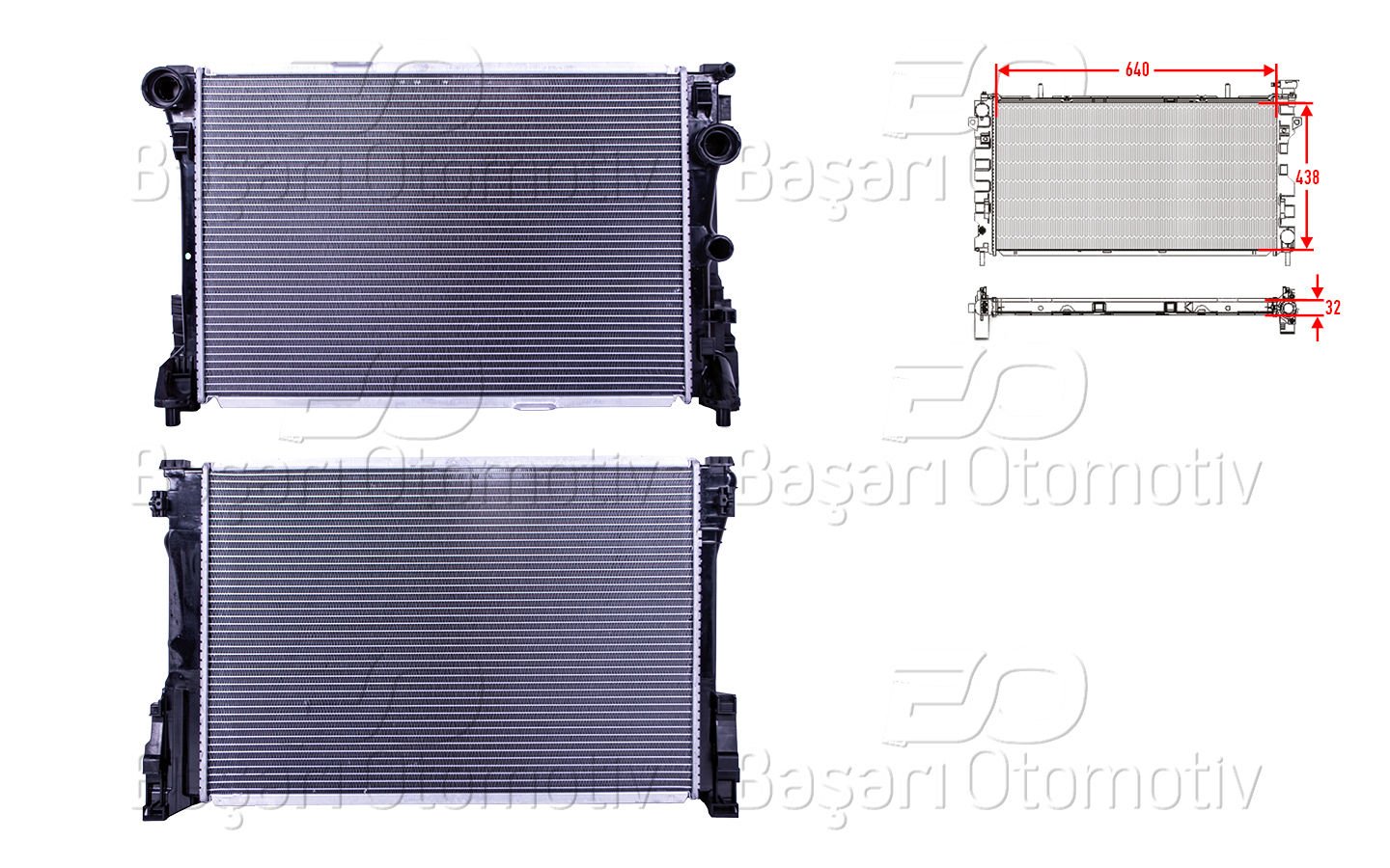 Su Radyatoru Brazıng Mt 640X438x32 Mercedes-Benz 204. 202 Kasa C180 [0995006203]