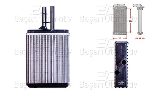Kalorifer Radyatörü Mekanik 205x181 mm Opel Vectra B 1843107